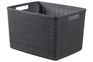 Curver jute mandje l 20 liter donkergrijs 36x28x23cm