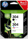 Hp inktcartridge 304 zwart + 3 kleuren
