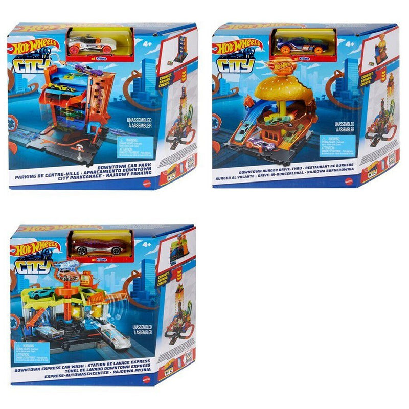 Load image into Gallery viewer, Mattel hot wheels city downtown speelset assorti
