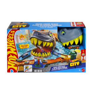 Hot wheels city haaienstrand speelset en metalen speelgoedauto