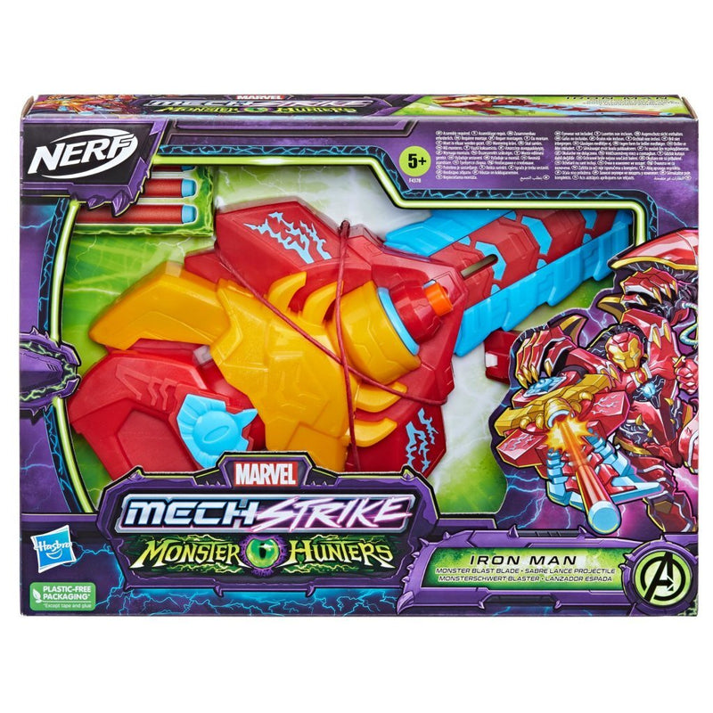 Load image into Gallery viewer, Nerf marvel mech strike monster hunters iron man + 3 darts

