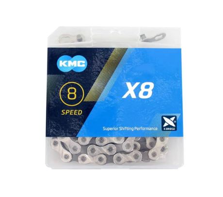 Load image into Gallery viewer, KMC Fietsketting X8 1 2x3 32 - 114 schakels - Zilver
