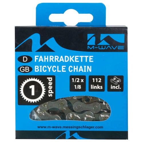 Load image into Gallery viewer, M-Wave Ketting single speed, 1 2x1 8 112L grijs bruin (hangverpakking)
