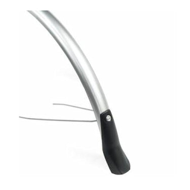 Eurofender Snello achterspatbord 28 51mm breed, kleur: zilver kunststof