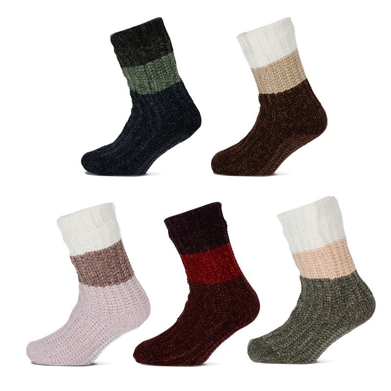 Load image into Gallery viewer, Producten homesocks basset chenille colourblock assortiment 30 paar
