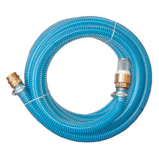 Producten aanzuigslang set 1 14 7m plus rvs zuigkorf plus messing aansl