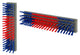 Producten veeborstel nylon blauwroodblauw 50x10cm