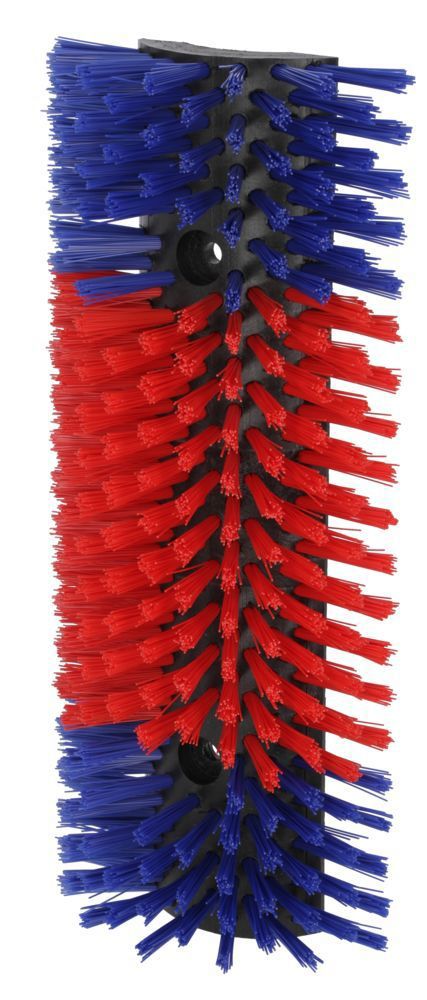 Halfronde koeborstel veeborstel blauwrood