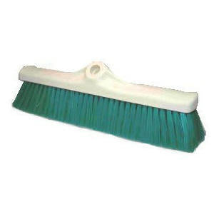 Stalbezem 40cm kunststof groen