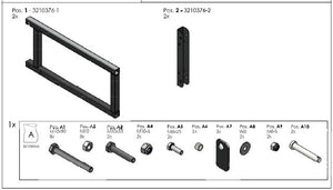 Producten wandbevestigingsset voor hooibox