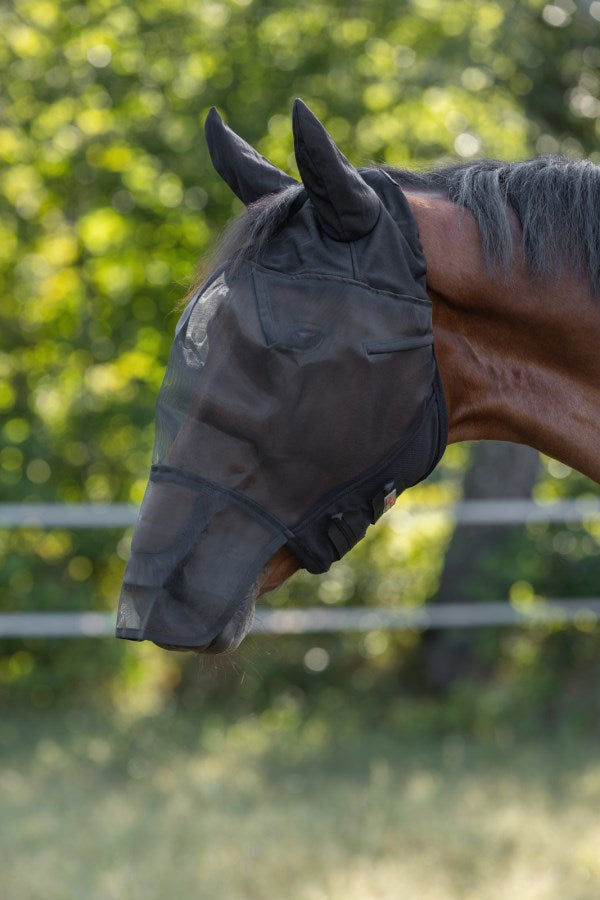 Load image into Gallery viewer, Vliegenmasker met oor en neus bescherming pony

