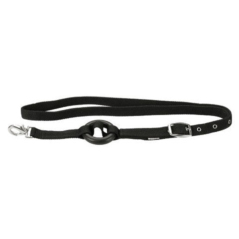 Bijzetteugel nylon zwart met gummiring