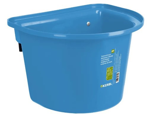 Voerbak met ophanghaken halfrond royal blauw 12l