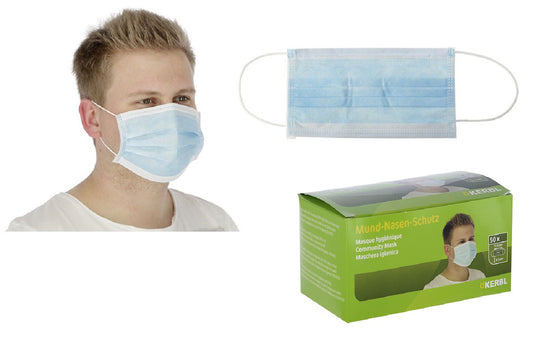 Medisch mond neusmasker blauw type ii r 3 laags %c3%a0 50st