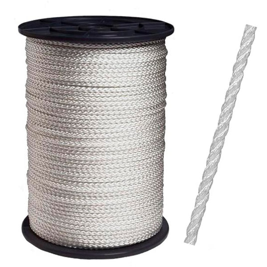 Producten nylon touw wit geslagen 12mm 220m