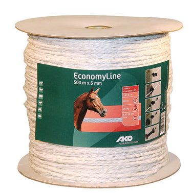 Ako producten economyline schrikkoord wit 6mm 500m
