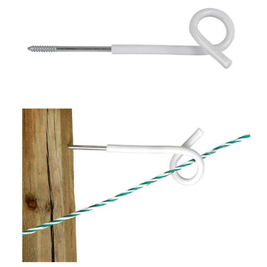 Ako producten afstandisolator 25cm krulstaart wit zakje 5 st