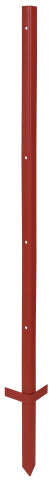 Ako producten hoekstaal paal rood gelakt 2mm 115cm 10 stuks