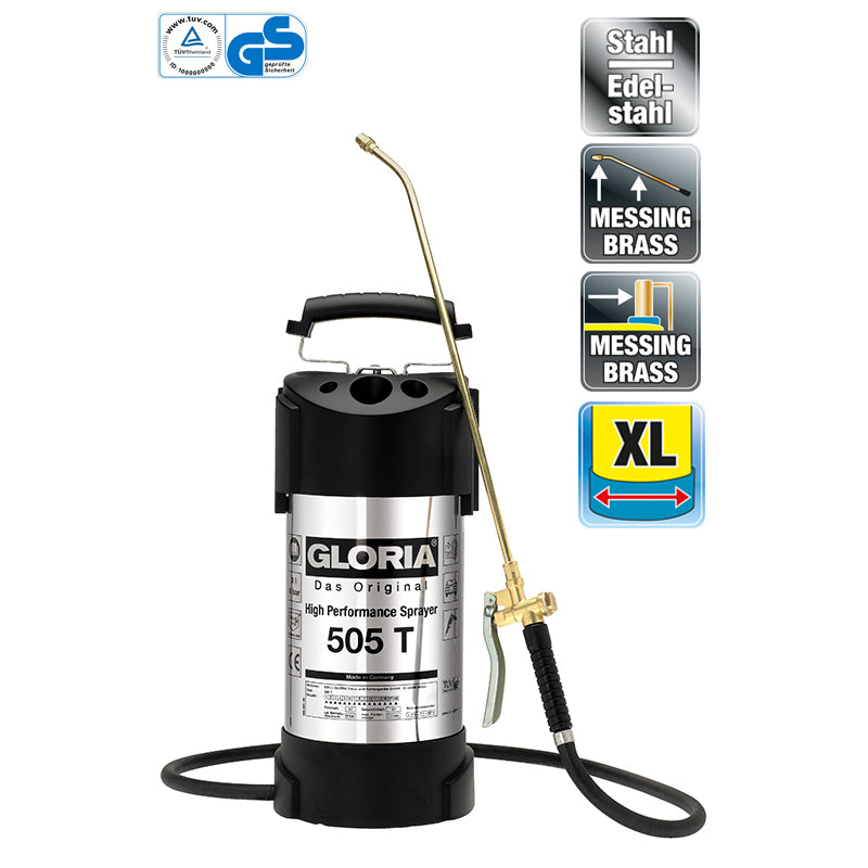 Load image into Gallery viewer, Gloria producten drukspuit 505t rvs 5 liter
