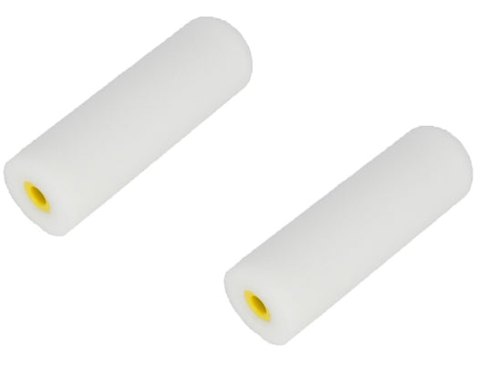Producten verfrol schuimrol superfijn wit 10cm 2 st afgerond buiten