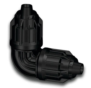 Producten knie 90 pp 16 mm quick joint 6bar zwart v bevloeiingsslang