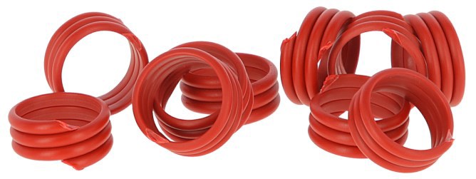 Load image into Gallery viewer, Kippenringen 16mm rood 20 stuks
