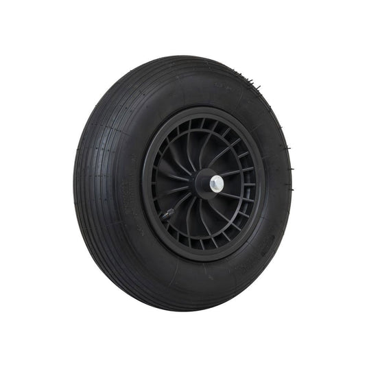 Producten wiel 4 00x8 2ply band kunststof velg zwart as 13cm mm