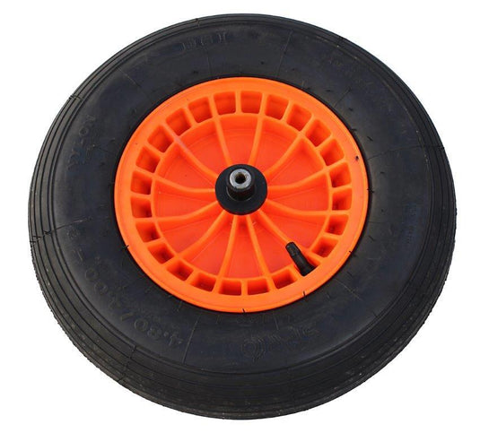 Fort wiel 480400x8 2ply band kunststof velg oranje as 13cm