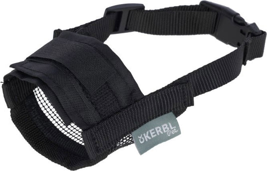 Nylon muilkorf hond mt l zwart