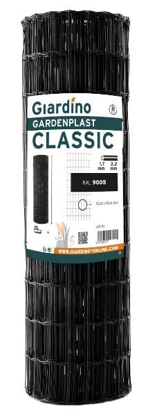 Giardino producten gaas gardenplast classic 0 61m x 10m ral 9005 zwart