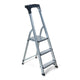 Wicotex huishoudtrap 3-treeds alu (2+bordes) tot 150kg, met houder