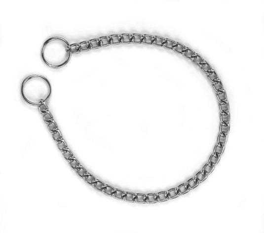 Halsketting slipketting hond enkel 4 mm 60 cm verchroomd