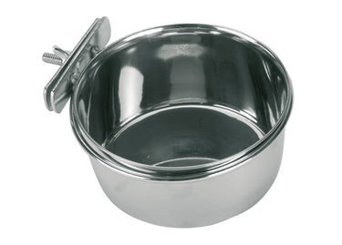 Kerbl producten rvs bakje 300 ml 12 cm schroefbevestiging voor vogels