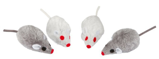 Muis grijswit 5cm 4 stuks