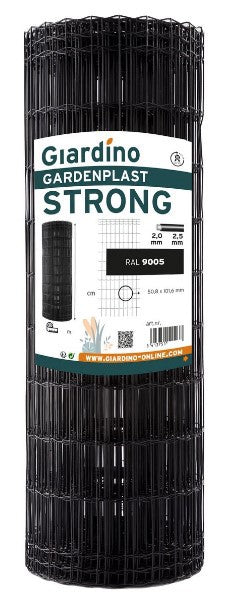 Giardino producten gaas gardenplast strong zwart 1 02m x 25m