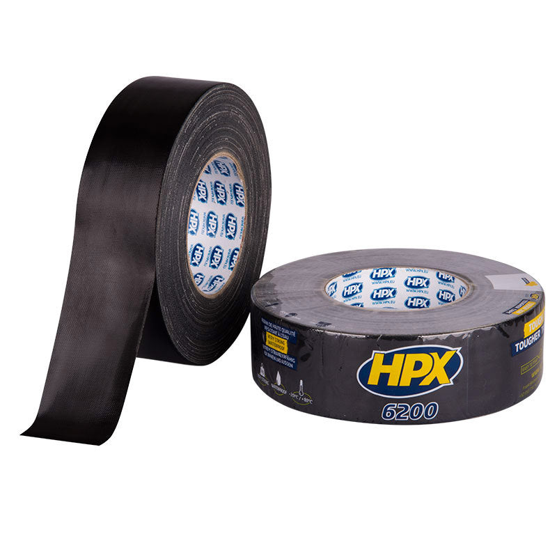 Afbeelding laden in galerijviewer, Hpx producten duct tape reparatietape zwart 48mm x 50m
