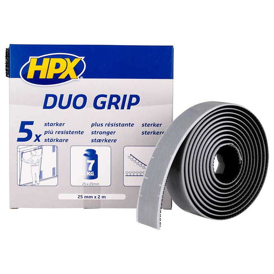 Hpx producten duo grip klikband zwart 25mm x 2m