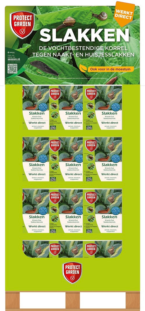 Protect garden producten boxdisplay knock out slakkenkorrels 92 stuks 1kg
