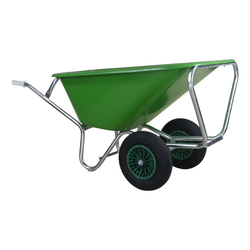 Load image into Gallery viewer, Fort producten kruiwagen f s 165l groen hdpe bak verz onderstel 2 wiel
