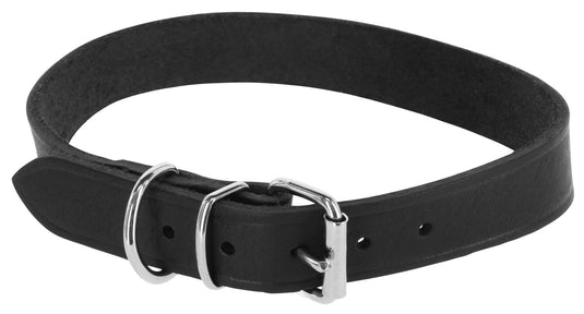 Producten hondenhalsband leer 30mm zwart