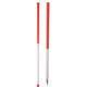 Producten jalonstok hout stalen punt 200cm boven rood