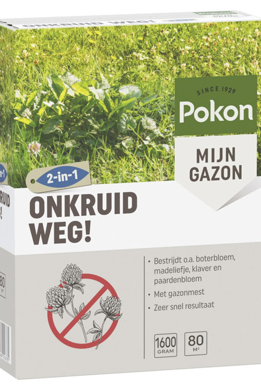 Pokon onkruid weg! 1,6kg voor 80m² - 7601772101