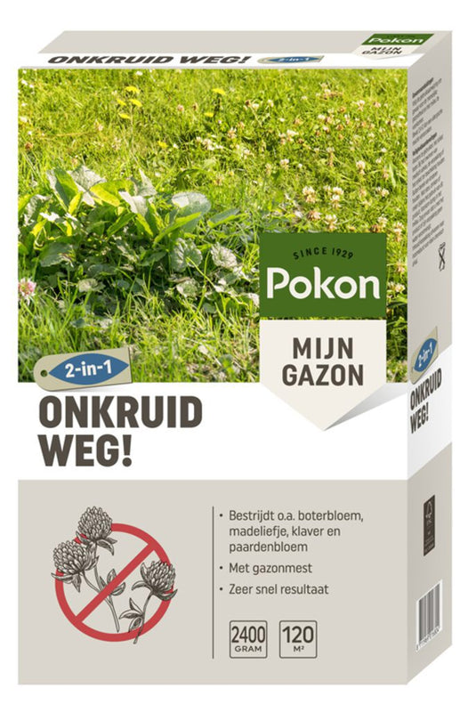 Pokon onkruid weg! 2,4kg voor 120m² - 7601799101