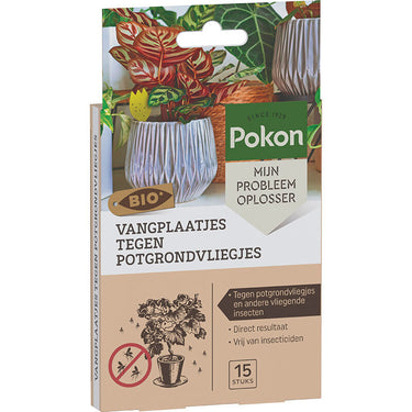 Pokon producten bio vangplaatjes tegen potgrondvliegjes 15st
