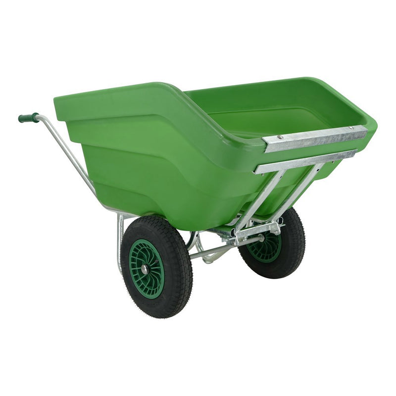 Afbeelding laden in galerijviewer, Fort producten kiep kruiwagen f s 300l groen 2 luchtwiel

