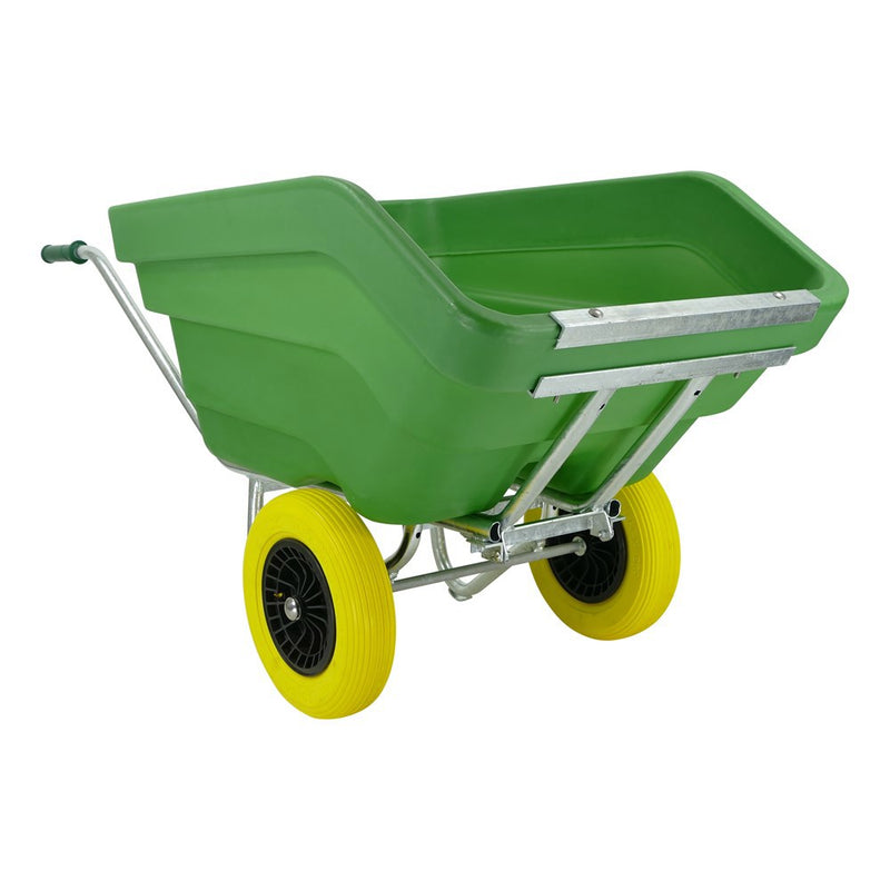 Afbeelding laden in galerijviewer, Fort producten kiep kruiwagen f s 300l groen 2 nml wiel
