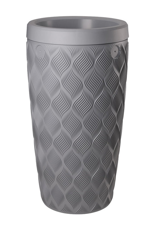 Regenton flow platinumgrijs 240l inclplantenbak