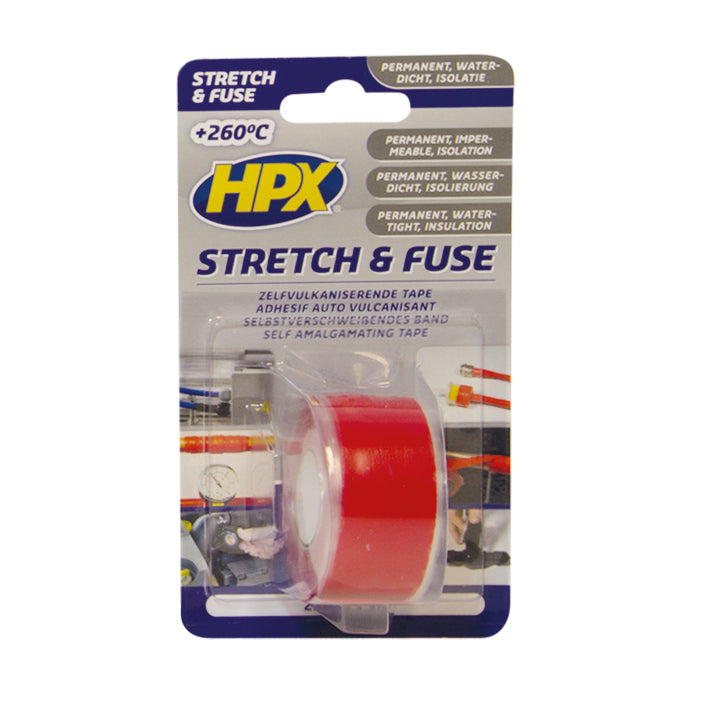 Afbeelding laden in galerijviewer, Hpx producten stretch fuse reparatietape silicone rood 25mm x 3m
