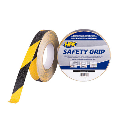 Hpx producten anti slip tape geel zwart 25mm x 5m