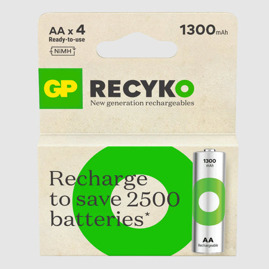 Gp nimh oplaadbare batterij aa 1300ma blister(4) - 3311430